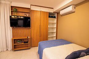 Studio no Centro com Academia Piscina e Varanda