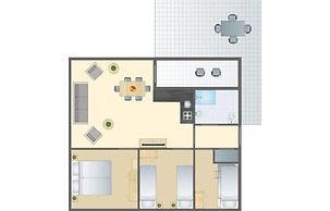 Bungalow im Campingpark