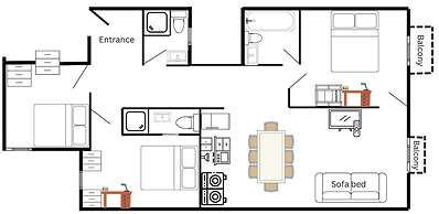 Exceptionnel 3 Chambres Balcon Carr d or A3b129