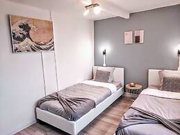 Japandi 4 Chambres Wifi Proche Parc Barbieux