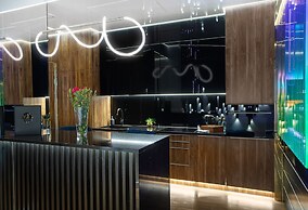 Apartments in Sky Tower with Bathtub near the window