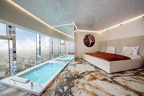 Apartments in Sky Tower with Bathtub near the window