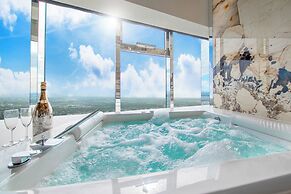 Apartments in Sky Tower with Bathtub near the window