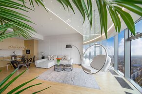 Apartments in Sky Tower with Bathtub near the window