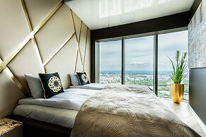 Apartments in Sky Tower with Bathtub near the window
