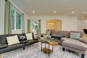 Deck w/ Forest View! Modern PNW Getaway By Boeing