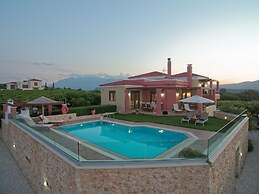 Cretan Vineyard Hill Villa Private Pool, Panoramic View, Beautiful Vin