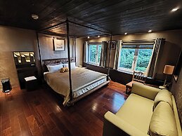 Gold Stone Crescent Moon Light