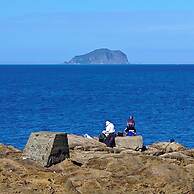 Gold Stone Crescent Moon Light