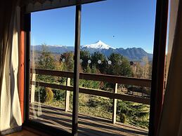 Cabañas en Pucon con vista cordillera