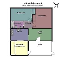 Latitude Adjustment 2 Bedroom Bungalow by RedAwning