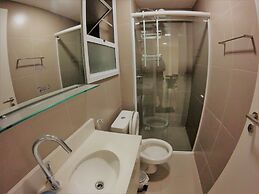 Flat no novo edifício conceito com linda vista mar