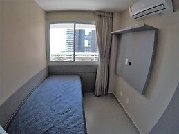 Flat no novo edifício conceito com linda vista mar