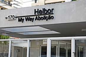 Flat no novo edifício conceito com linda vista mar