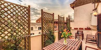 Attic terrace with St Peter's Dome View