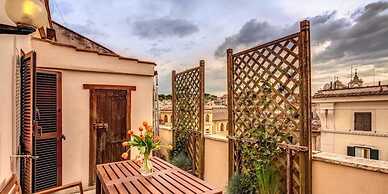 Attic terrace with St Peter's Dome View