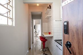 Pôr do sol 17º andar com vista da cidade