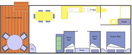 Dylene Caravan Park - 2 Br Family Cabin With Air