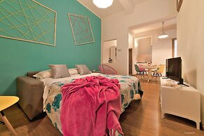 happy apartment in lively area