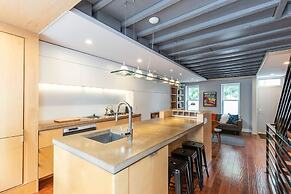 Modern European Home - Garden Patio w/ Firepit