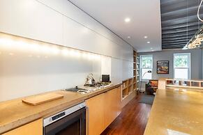 Modern European Home - Garden Patio w/ Firepit