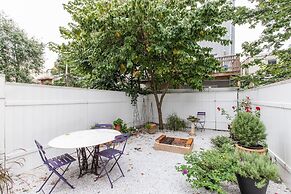 Modern European Home - Garden Patio w/ Firepit