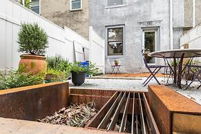 Modern European Home - Garden Patio w/ Firepit