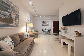 L' apartment blanc dans le centre de Glyfada