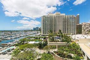 Spacious One Bedroom Harbor View Condos at Ilikai Marina With Private 