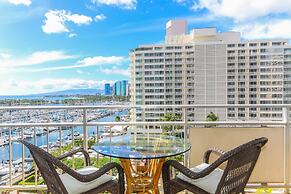 Spacious One Bedroom Harbor View Condos at Ilikai Marina With Private 