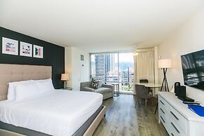 Ilikai Marina Studio City View Condos with Fully Equipped Kitchens & F