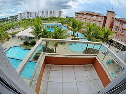 Frente ao Parque da Lagoa Quente, Apto particular com varanda e vista 