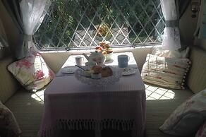 Kitty Unique 60s Caravan set in Pretty Garden