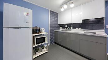 Blue and white pension