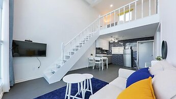 Blue and white pension