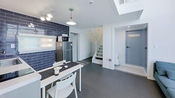 Blue and white pension