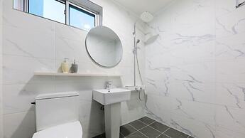 Blue and white pension