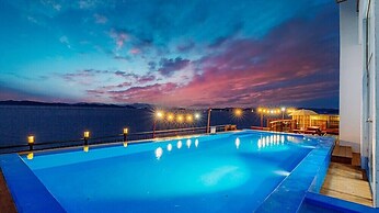 Blue and white pension