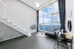 Blue and white pension