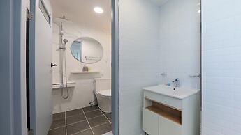 Blue and white pension