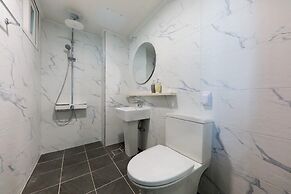 Blue and white pension