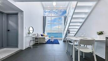 Blue and white pension