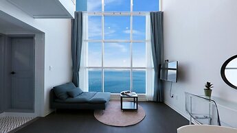 Blue and white pension