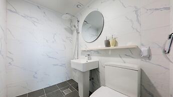 Blue and white pension