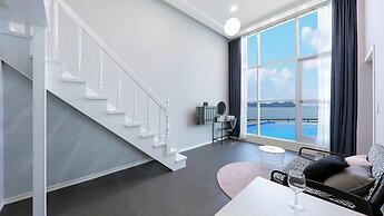 Blue and white pension