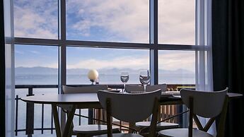 Blue and white pension