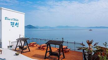 Blue and white pension