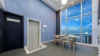 Blue and white pension