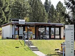Wooden Chalet with Terrace near Swimming Lake