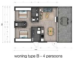 Detached Luxurious Lodge With Washingmachine, Near the Beach